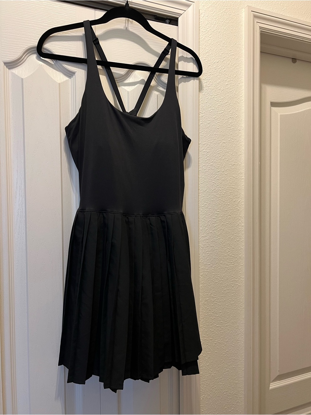 all in motion Black Athletic Tank Dress with Built-In Support—NWOT!